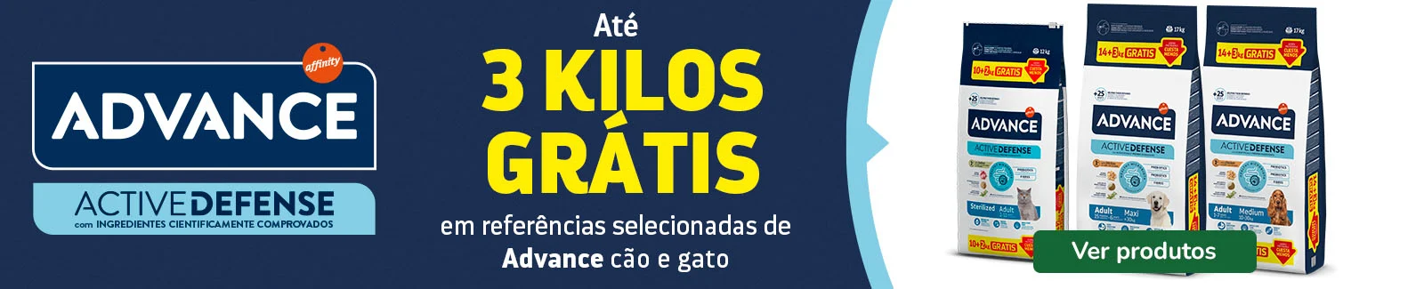 Advance: At&eacute; 3 kg gr&aacute;tis em ra&ccedil;&atilde;o para o seu animal de estima&ccedil;&atilde;o