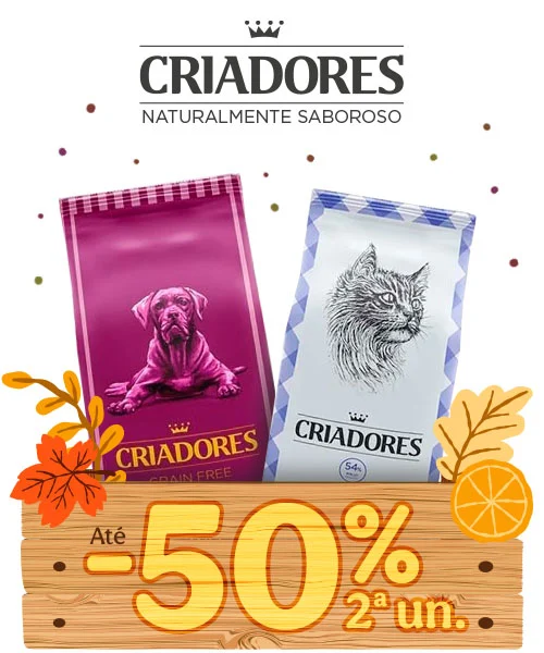 Criadores: Até 50% de desconto na 2ª unidade de ração para o seu patudo. Criadores: Até 50% de desconto na 2ª unidade de ração para o seu patudo.