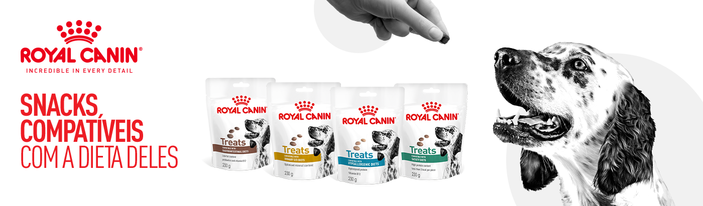 Royal Canin: Snacks para cão. Compatíveis com as suas dietas.