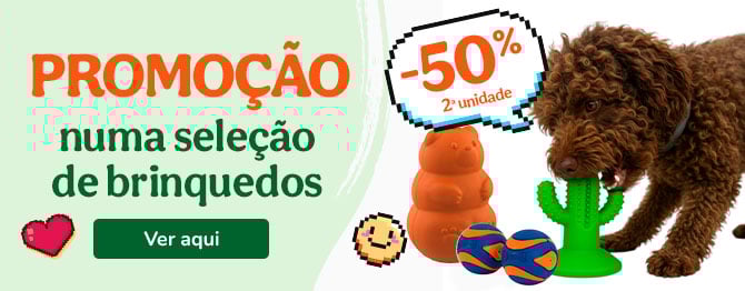 Tootoy e Chuck It: 50% de desconto na 2.ª unidade de brinquedos para cães.