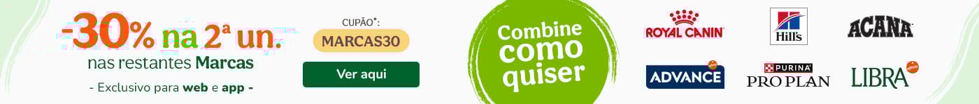 30% de desconto na 2ª unidade nas restantes marcas com o cupão MEGA30.