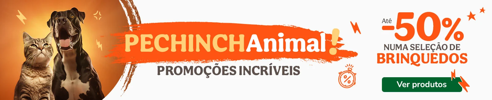 Pechinchanimal: Até 50% desconto em brinquedos.