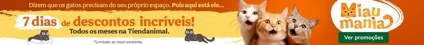MIAUMANIA: Até 70% de desc. em alimentação, acessórios, higiene e areias.