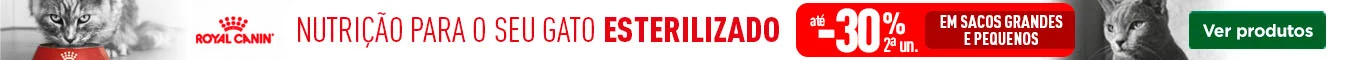 Royal Canin: 15% de desconto em sacos grandes e 30% de desconto na 2&ordf; unidade em sacos pequenos de ra&ccedil;&atilde;o para gato.