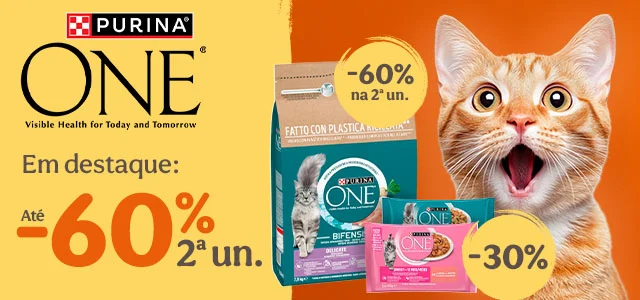 Ultima: 50% de desconto na 2.ª unidade de ração e 25% de desconto em packs de comida húmida para cães e gatos.