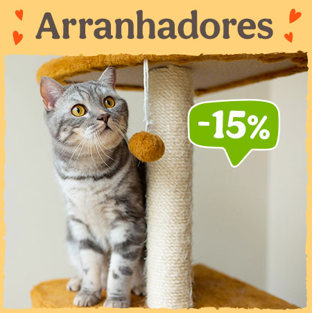 15% de desconto em arranhadores para gato.