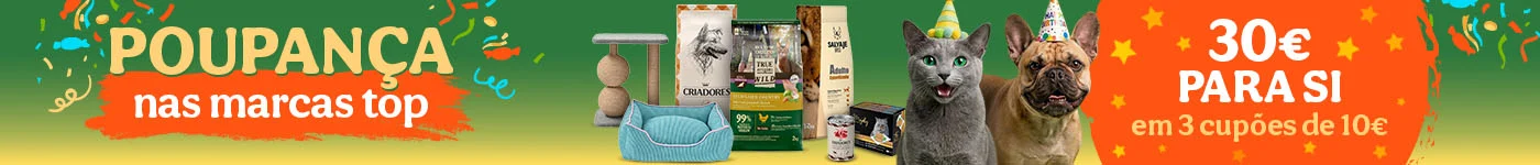 Compre agora e receba 30€ em cupões de 10€ para as suas próximas compras.