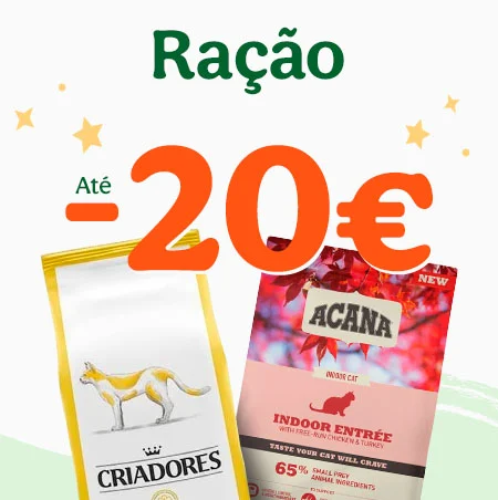 Poupe até 20€ em ração para gato na Tiendanimal. Promoções exclusivas para oferecer ao seu felino uma alimentação completa ao melhor preço!