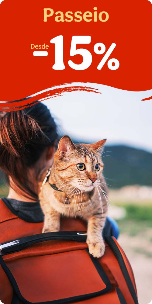 Desde 15% de desconto em produtos de passeio para o seu patudo.