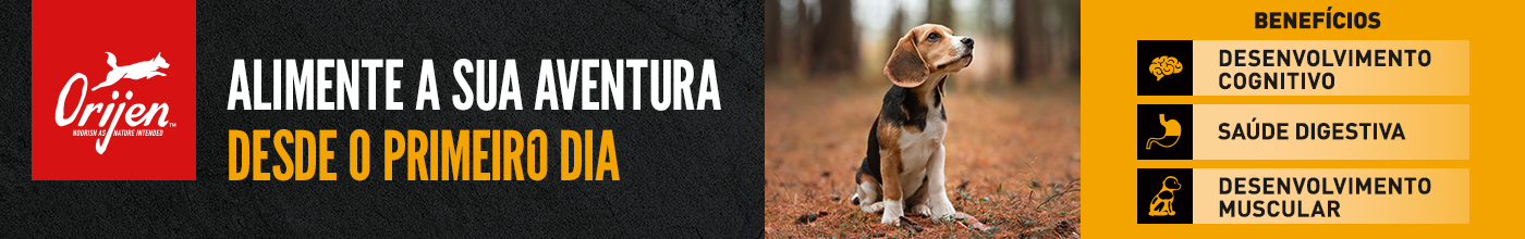 Orijen cachorro. Impulsione as suas aventures desde o primeiro dia, favorecendo o seu desenvolvimento muscular, cognitivo e saúde digestiva.