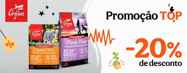 Orijen: 20% de desconto em ração para gato.