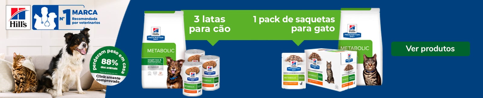Hill’s Prescription Diet: Ração veterinária para cães e gatos com promoção de oferta.