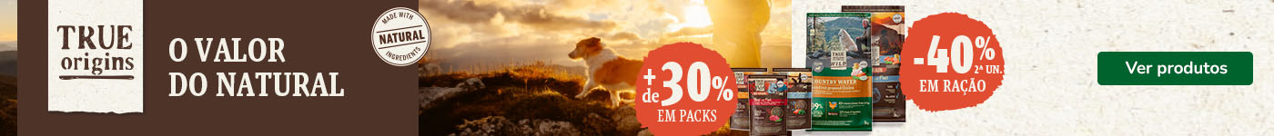 Criadores Grain Free: 20% de desconto em ração e +30% de desconto em packs de alimento húmido para cão.