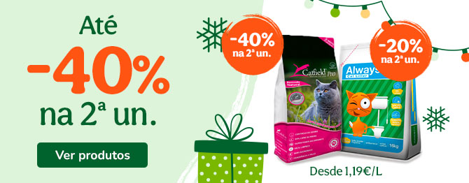 Novidade em Areias Always e Catfield para todos os gatos! Agora até -40% na 2ª unidade!