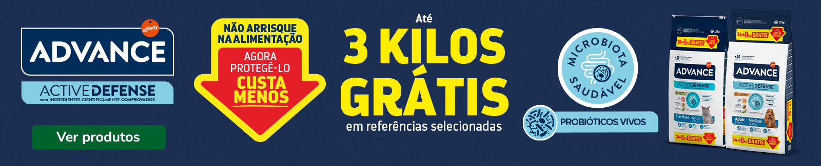 Advance: At&eacute; 3kg gr&aacute;tis na compra de ra&ccedil;&atilde;o para o seu patudo.