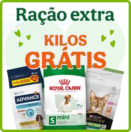 Ração para o seu patudo com quilos grátis.
