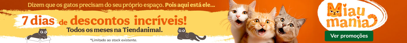 MIAUMANIA: Até 60% de desc. em alimentação, acessórios, higiene e areias.