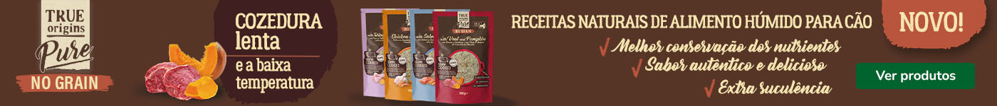 Receitas naturais de alimento húmido para cão.