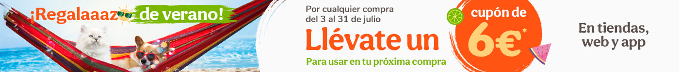 Compra desde el 3 al 31 de julio y obtén 6 euros para la próxima compra. Compra desde el 3 al 31 de julio y obtén 6 euros para la próxima compra.
