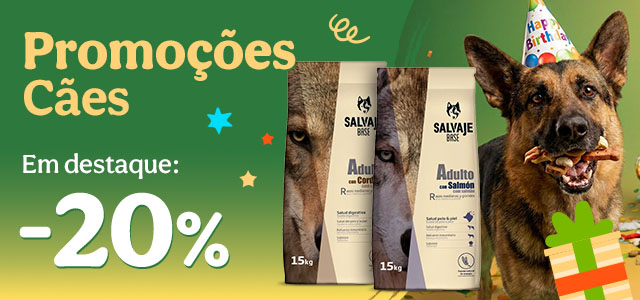 Salvaje Base: 20% de desconto em ração para cão.