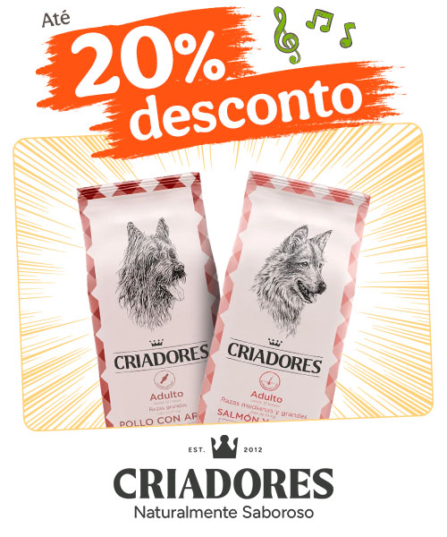 Criadores: Até 20% de desconto em ração para cão.
