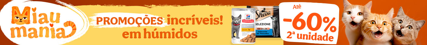 Miaumania: Até 60% de desconto na 2ª unidade de húmidos para gato.