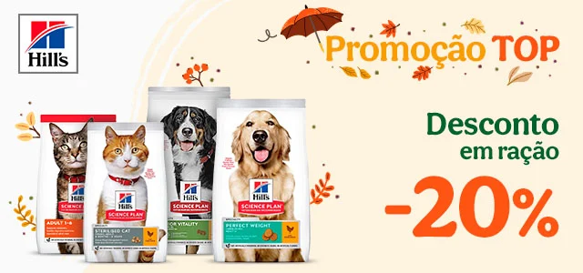 Hill's Science Plan: 20% de desconto em sacos grandes de ração.