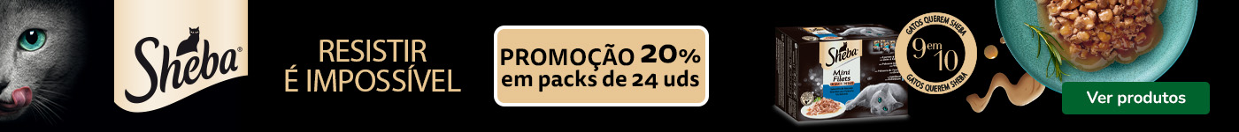 Sheba: 20% de desconto em pack de 24 unidades de comida húmida para gatos.