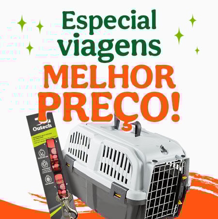 Super preço em acessórios de viagem para o seu patudo..