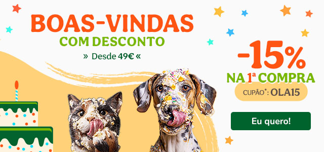 Descubra promoções mensais permanentes para patudos. Alimentação, acessórios e cuidados com descontos exclusivos.