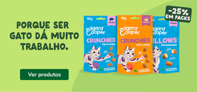 Edgard & Cooper: 25% de desconto em packs de snacks para gatos.
