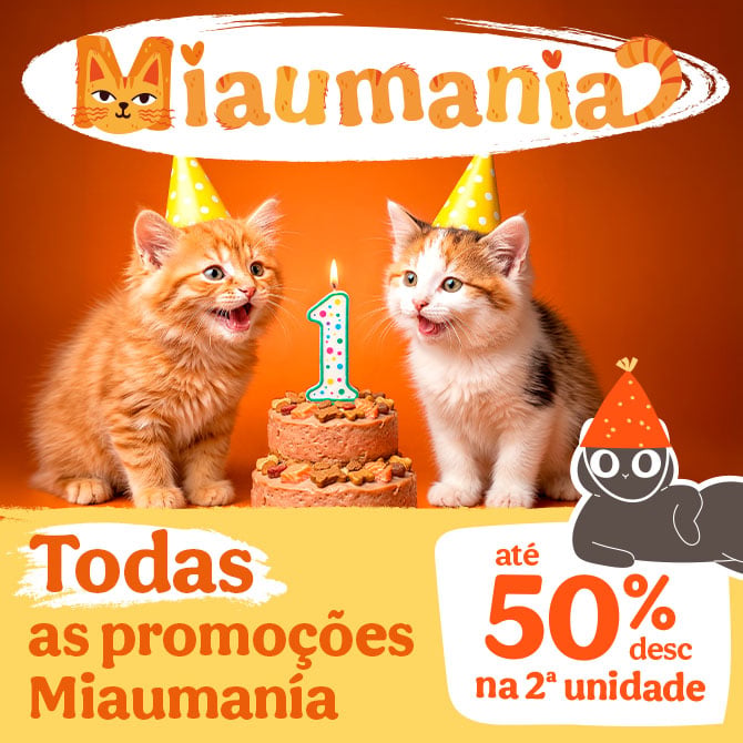 Até 50% de desconto em todas as promoções para gatos