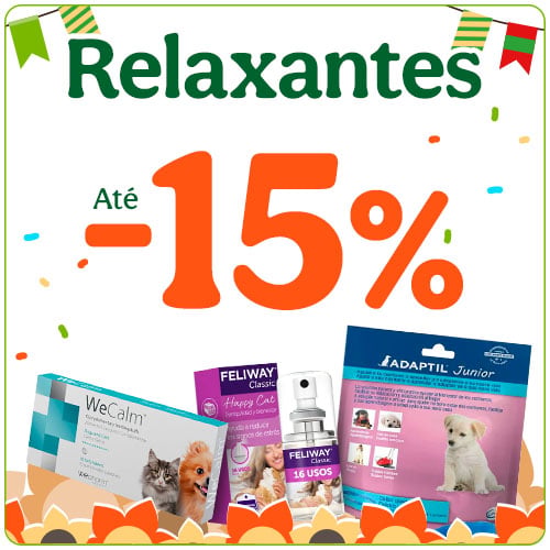 Patudos relaxados, patudos felizes. Até 15% de desconto numa seleção de relaxantes.