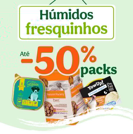 Húmidos fresquinhos até -50% em packs