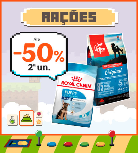 Até -50% na 2ª un. de ração