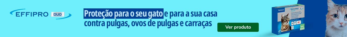 Pipetas antiparasitárias Virbac Effipro Duo para gatos: proteção eficaz contra pulgas e carraças.