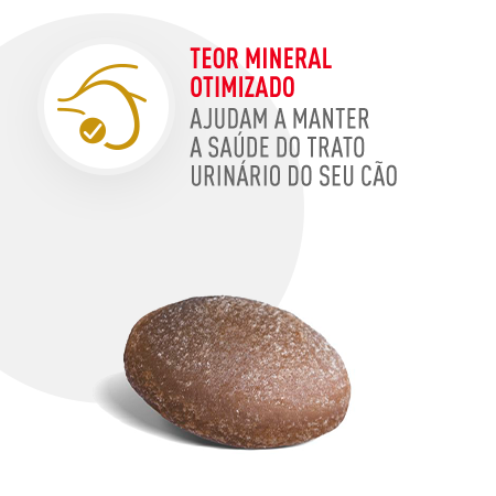 Conteúdo otimizado com minerais que favorece a saúde urinária.