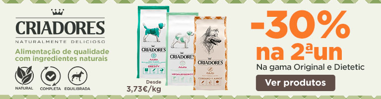 -30% na 2ª un. em Criadores Original e Dietetic
