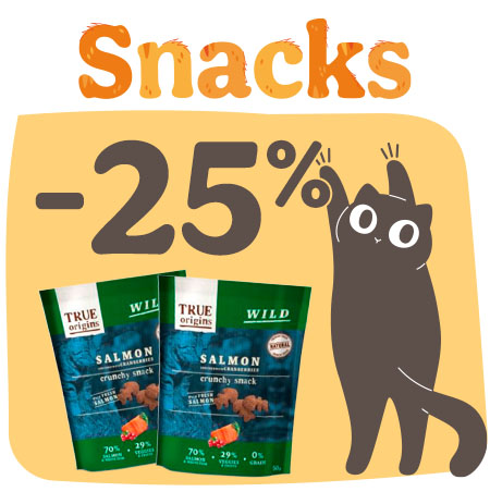 Miaumania: 25% de desconto em snacks para gatos.
