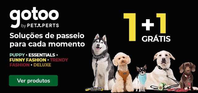 Gooto: 1+1 grátis em acessórios de passeio para o seu cão.