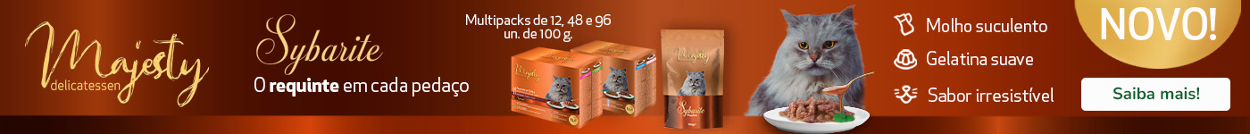Novidade! Majesty Sybarite: comida húmida premium para gatos.