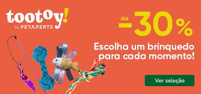 Tootoy: Até 30% de desconto na 2.ª unidade de brinquedos para o seu patudo.