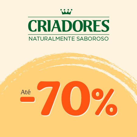 Criadores até 75% de desconto