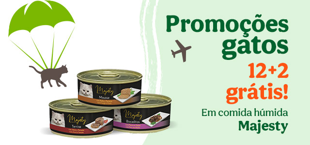 Promoções gatos: 12 + 2 grátis em comida húmida