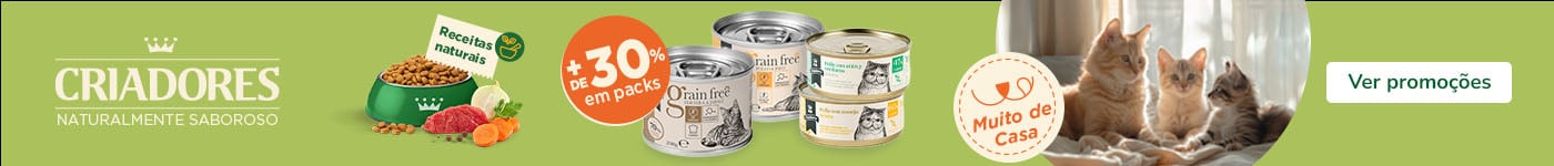 Criadores: Mais de 30% de desconto em húmidos para gato.
