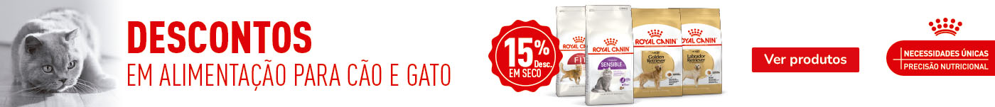 Royal Canin: 15% de desconto em ração.