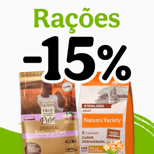 15% de desconto em ração para gato.