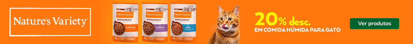 Nature's Variety: 20% de desconto em packs de alimento húmido para gato.