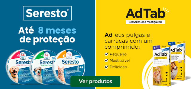 Seresto e AdTab: Produtos antiparasitários para o seu patudo.