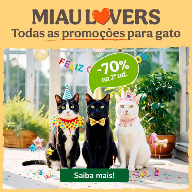 Até 50% de desconto em todas as ofertas para gatos e 20% extra em acessórios Leeby.